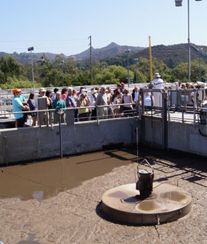 Guests touring the Tapia Water Reclamation Facility