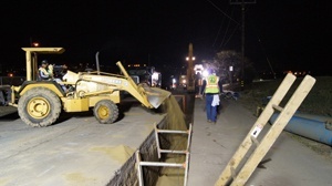 Night time work on Agoura Road