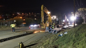 Night time work on Agoura Road